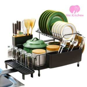 Runnatal Large Dish Drying Rack with Drainboard Set